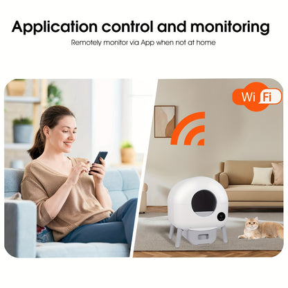 Zelfreinigende Kattenbak – Slimme Kattenbak – Automatische Kattenbak – Grote Kattenbak – Geurbeheersing – Extra Grote Capaciteit – App Bediening – Anti-Klem Sensor