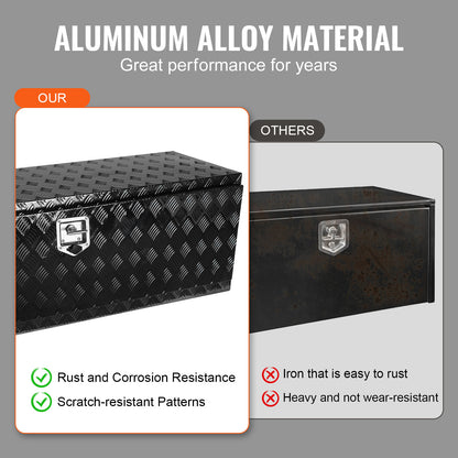 Gereedschapskist Vrachtwagen – Opbergbox – Transportkist – Vrachtwagenbox – Onderbouwkist – Aluminium – Waterdicht – 1524 x 432 x 457 mm – Afsluitbaar Met Sleutels