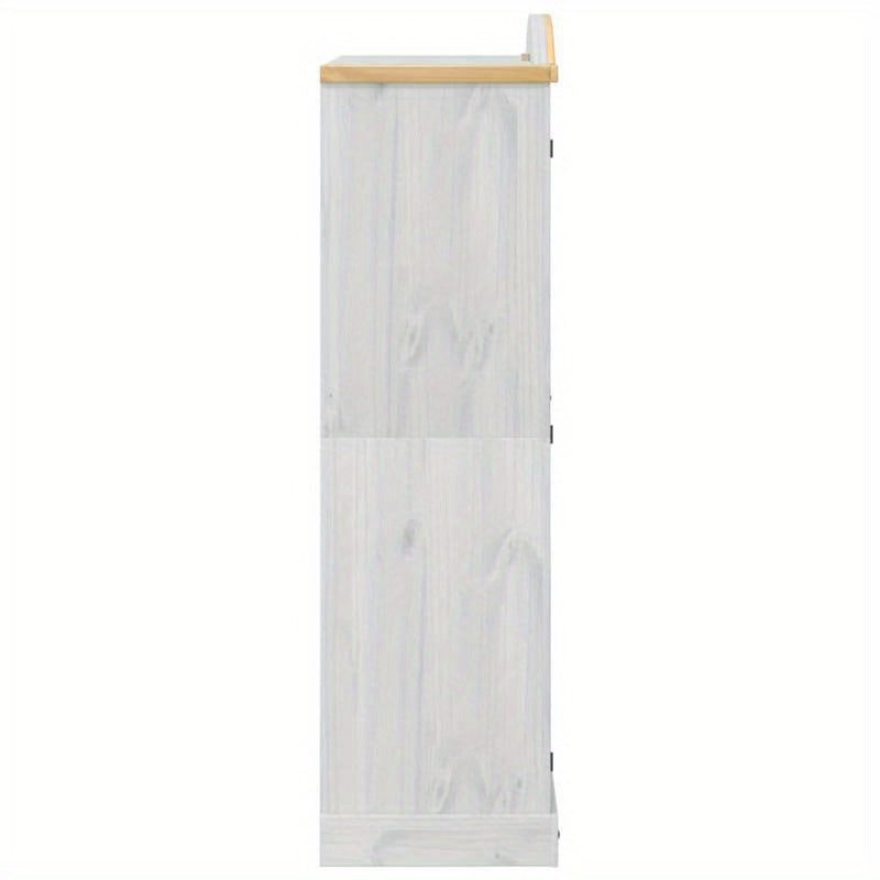 Kledingkast – Garderobekast – Kleerkast – Opbergkast – Kast – Wit – Massief Grenenhout – Compact 102x52x186 cm