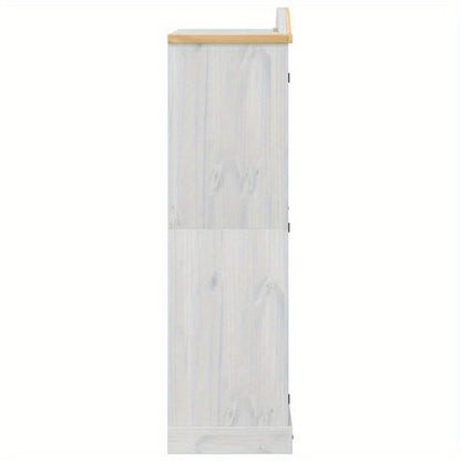 Kledingkast – Garderobekast – Kleerkast – Opbergkast – Kast – Wit – Massief Grenenhout – Compact 102x52x186 cm