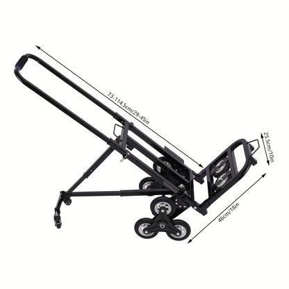 Traploper Kar – Trapkar – Vervoerskar – Trolley – Handkar – Inklapbaar – Draagkracht 150 kg – Verstelbare Handgreep