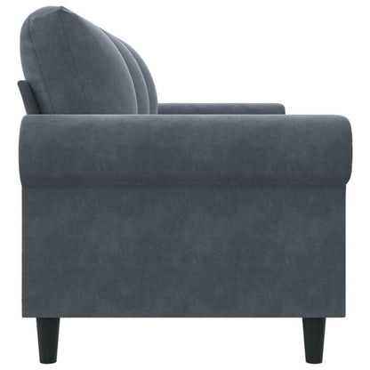 Bankstel – Slaapbank – 3-Zitsbank – Zithoek – 2 Stoelen – Donkergrijs Stof – Lichtgewicht Hardhouten Frame – Ruimtebesparend Design