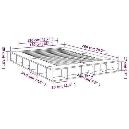Bedframe – Bedbodem – Plattegrond – Slaapbank – Eenpersoonsbed – 160x200 cm – Multiplex Hout – Eenvoudig Demontabel