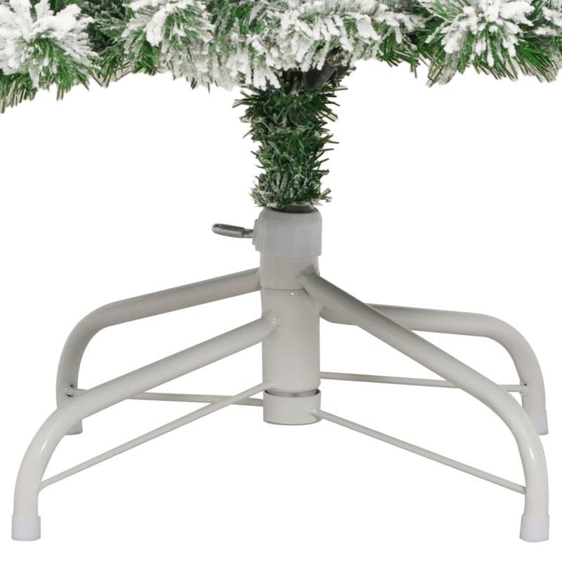 240cm Large Hinged Artificial Christmas Tree with Flocked Snow-Covered Branches - Heavy Base & Sturdy Stand, Easy Assembly, No Needed, Realistic Winter Wonderland Look for Home, Office, Hotel Lobby & Commercial Floor Decorati
