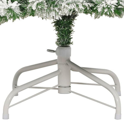 240cm Large Hinged Artificial Christmas Tree with Flocked Snow-Covered Branches - Heavy Base & Sturdy Stand, Easy Assembly, No Needed, Realistic Winter Wonderland Look for Home, Office, Hotel Lobby & Commercial Floor Decorati