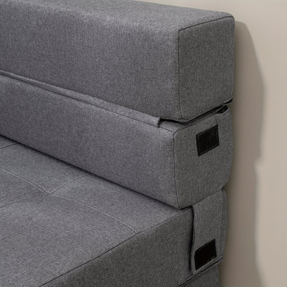 Slaapstoel – Slaapbank – Zetelbed – Logeerbed – Slaapfauteuil – Inklapbaar – Belastbaar Tot 100 kg – Donkergrijs