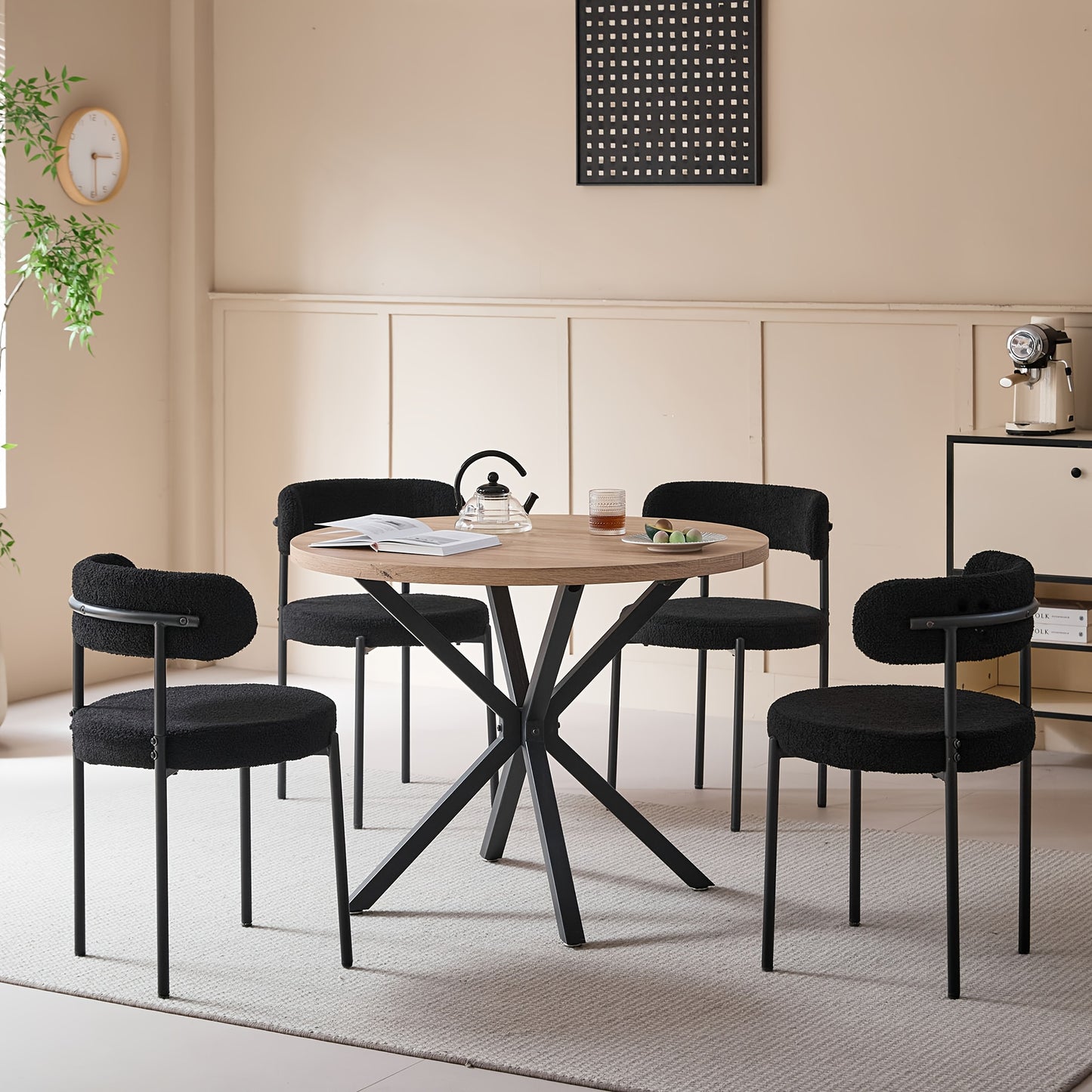 Eetkamerstoelen – Stoelen – Kuipstoelen – Bistrostoelen – Keukenstoelen – Velvet Bekleding – Zwart Metalen Onderstel