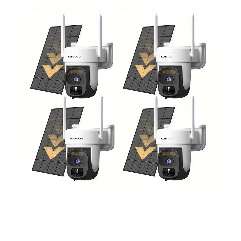 Draadloze Beveiligingscamera Set – Wifi Camera – Outdoor Camera – PTZ Beveiligingscamera – 4G Camera – 2K HD Resolutie – Zonne-energie & Bewegingsdetectie