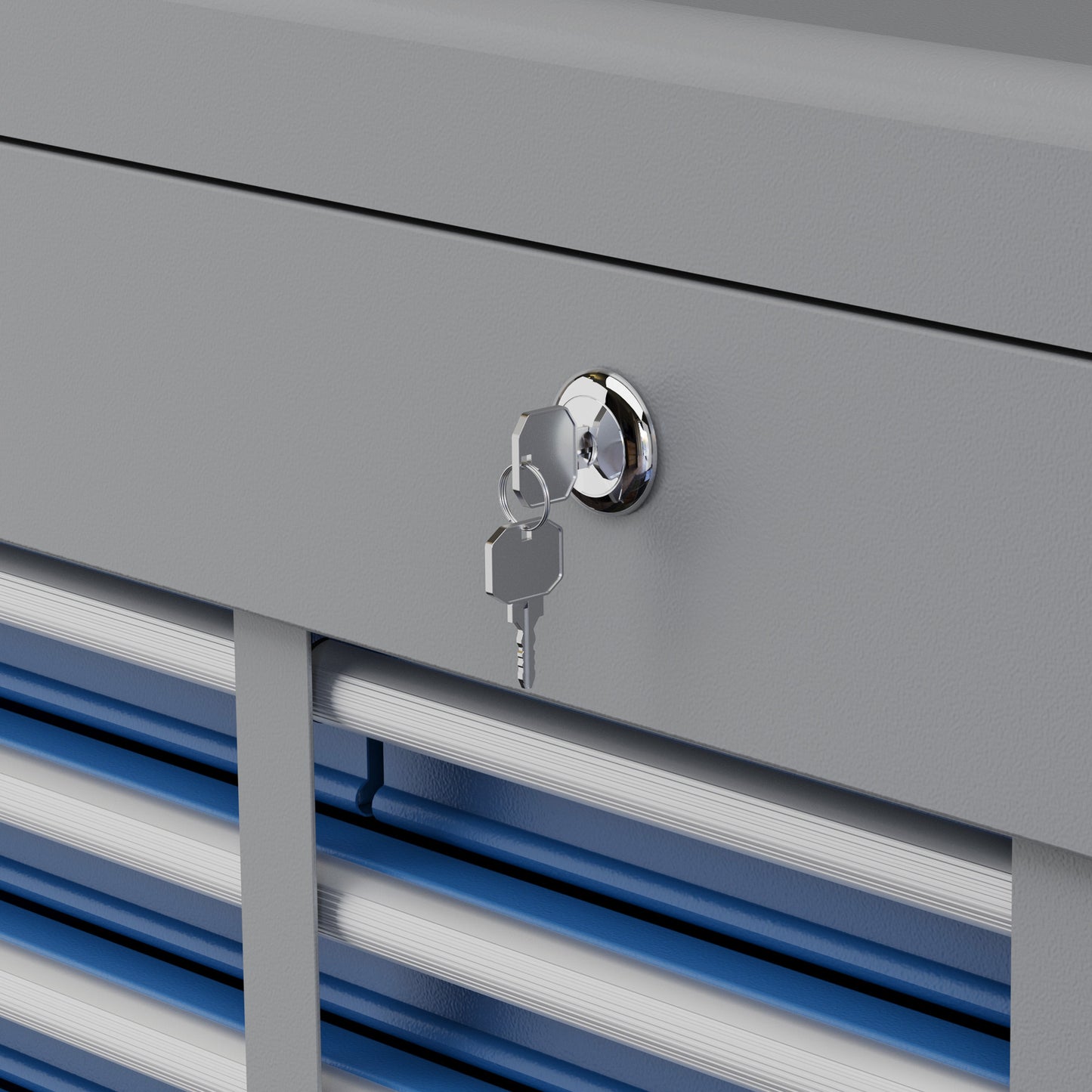 Gereedschapskist – Gereedschapskoffer – Toolbox – Opbergkist – Metalen Kist – 6 Laden & Bovenvak – Afsluitbaar Met Sleutel – Stevig Koudgewalst Staal