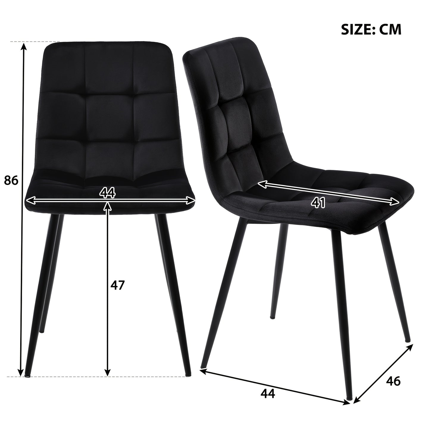 Eettafelset – Eettafel Met Stoelen – Dinerset – Tafel Met 4 Stoelen – Zwart Bamboe – 120x70 cm – Duurzaam Bamboe Tafelblad – Stevige Zwarte Metalen Pooten