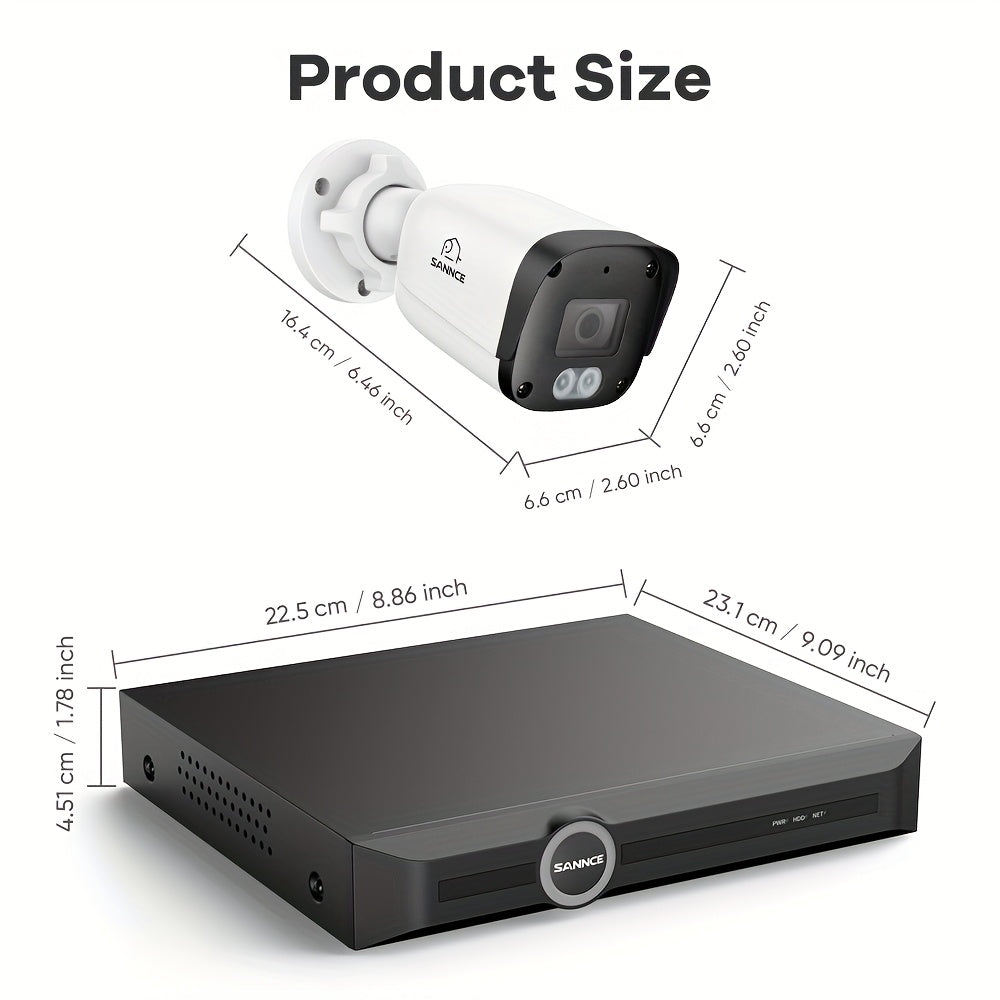 Beveiligingscamera Set – CCTV Cameras – Bewakingscamera’s – Surveillance Camera’s – Veiligheidssysteem – 8 Camera’s Full HD – 2TB Opslag – Nachtzicht 30m – Personen- en Voertuigdetectie