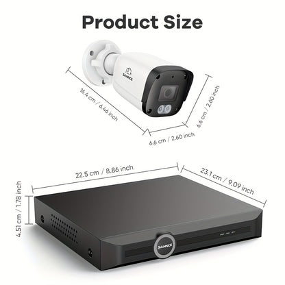 Beveiligingscamera Set – CCTV Cameras – Bewakingscamera’s – Surveillance Camera’s – Veiligheidssysteem – 8 Camera’s Full HD – 2TB Opslag – Nachtzicht 30m – Personen- en Voertuigdetectie