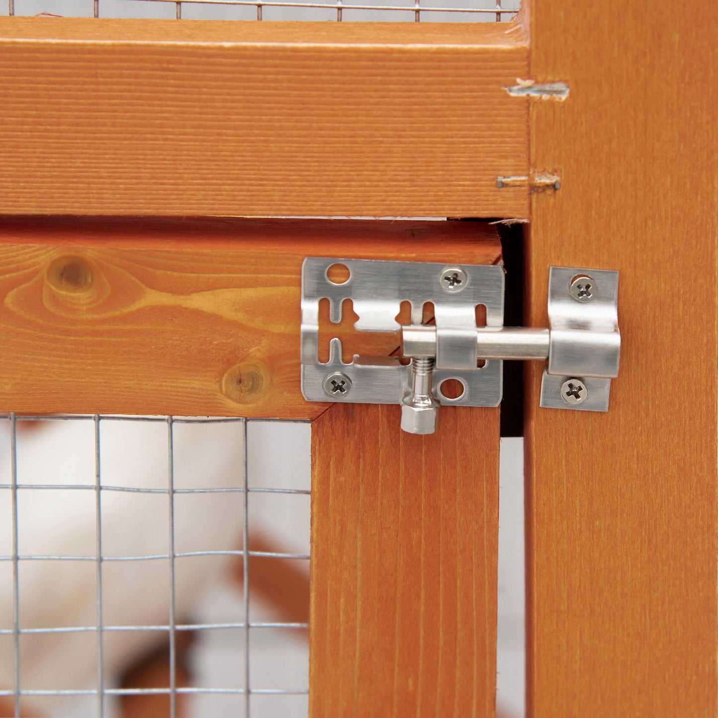 Vogelkooi Large – Vogelkooi Outdoor – Vogelhuis – Vogelnestkast – Volière – Solide Houten Constructie – Weerbestendig Met Asfalt Dak – 68x63x165 cm – Oranje