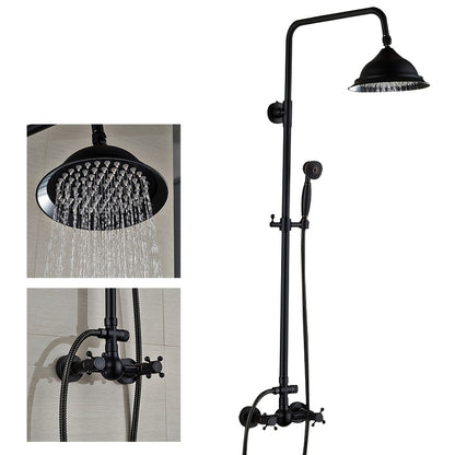 Regendouche – Douche Set – Thermostaatkraan – Wandmontage – Ronde Douchekop – RVS Chroom Afwerking – Ingebouwde Thermostaat – Duurzaam & Eenvoudig Te Installeren