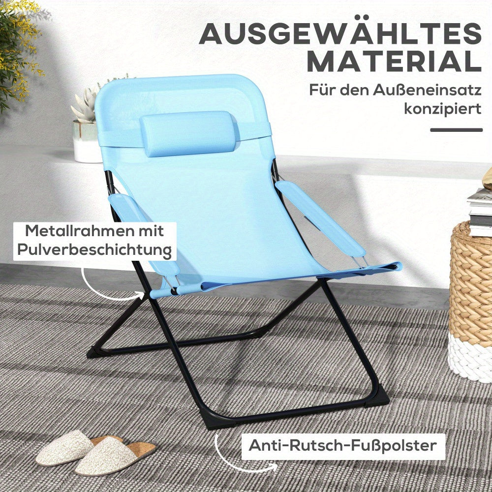 Klapstoel – Vouwstoel – Campingstoel – Tuinstoel – Eettafelstoel – Verstelbare Rugleuning 4 Standen – Stevig Staal Frame 120 kg Draagvermogen