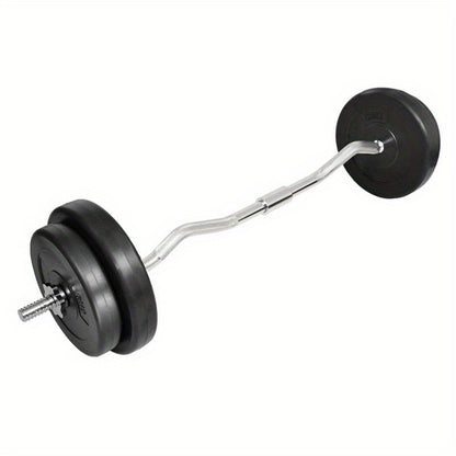 Halterstang – Curlstang – Barbell – Fitnessstang – Verstelbare Halter – 30kg Gewicht – Ergonomisch Gebogen Koperlegering