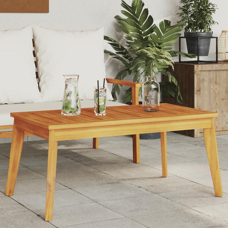 Tuin-Eettafel – Buitentafel – Terrastafel – Balkonset – Loungtafel – Massief Acaciahout – Compact 100x55x45 cm – Weerbestendig