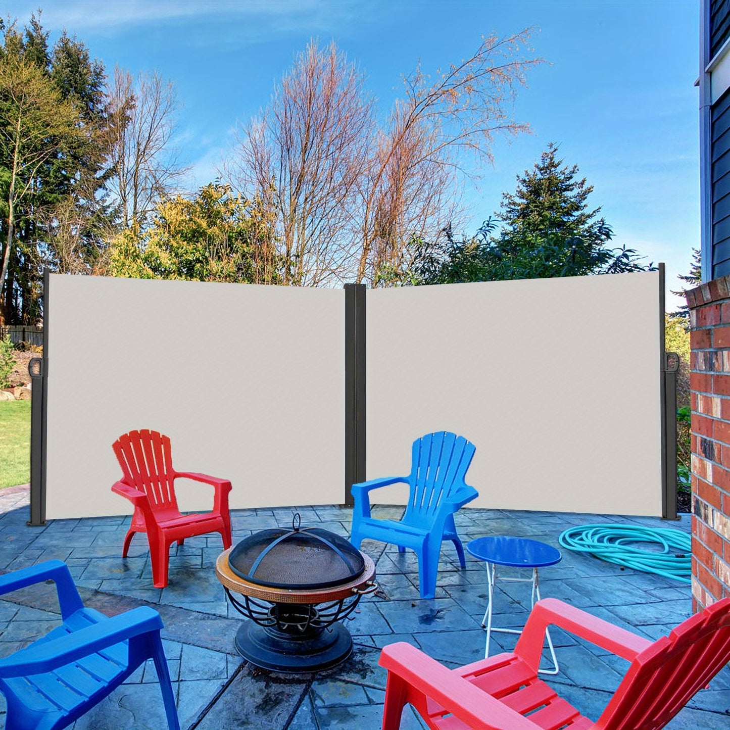 Uitschuifbaar Zijscherm – Balkon Scherm – Privacy Scherm – Windscherm – Zonwering – 6 Meter Breed – Aluminium Standaard - Antraciet