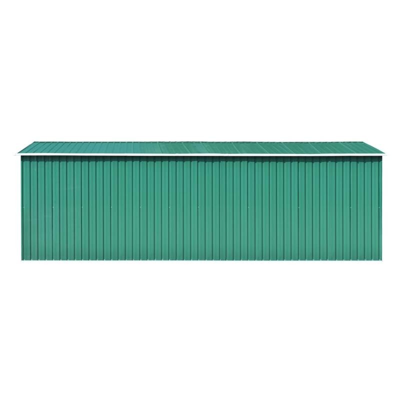 Large 257x580x181cm Heavy-Duty Steel Frame Green Outdoor Storage Shed with Removable Roof & Walls - Portable Garden Shed with Ventilation System, Spacious Interior for Lawn Equipment, Tools, Bikes - Durable Metal Construction