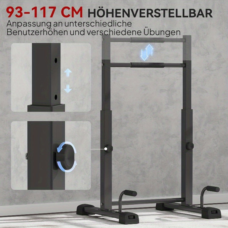 Dip Bars – Dips Stangen – Push-Up Stands – Parallel Bars – Dip Station – Verstelbaar – 540kg Draagvermogen – Compacte Ruimtebesparende Constructie