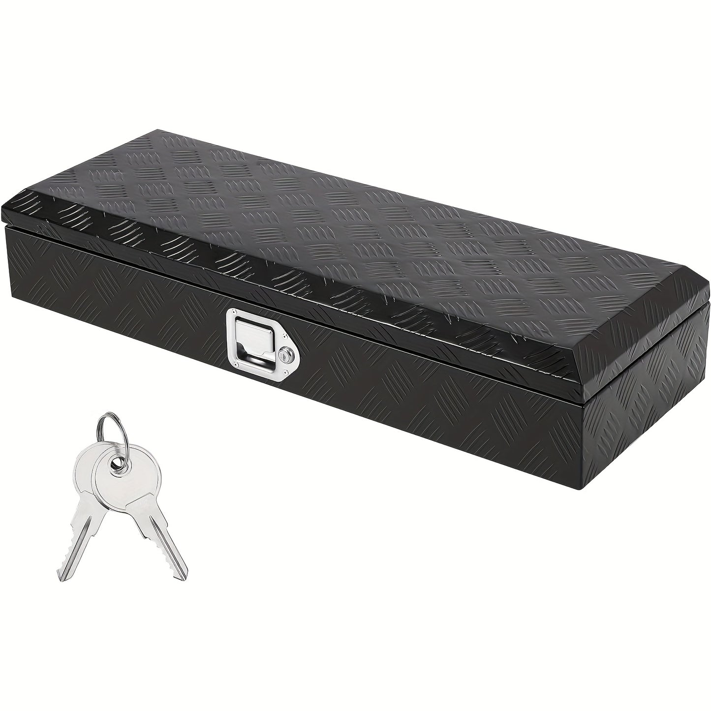 Aluminium Opbergkist – Gereedschapskist – Opbergbox – Toolbox – Werkplaatskist – Zwart 91,4x32,3x16,3 cm – Waterdicht & Afsluitbaar Met RVS Slot