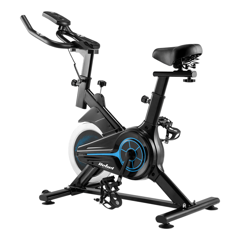 Spinningfiets – Hometrainer – Fitnessfiets – Indoorbike – Trainingsfiets – Verstelbaar Zadel en Stuur – LCD Scherm met Hartslagmeter