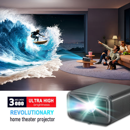 Projector – Beamer – Home Cinema Projector – Multimedia Projector – Smart Projector – Donkergrijs – 3000 Lumen Helderheid – Native Full HD 1080p Met 4K Ondersteuning