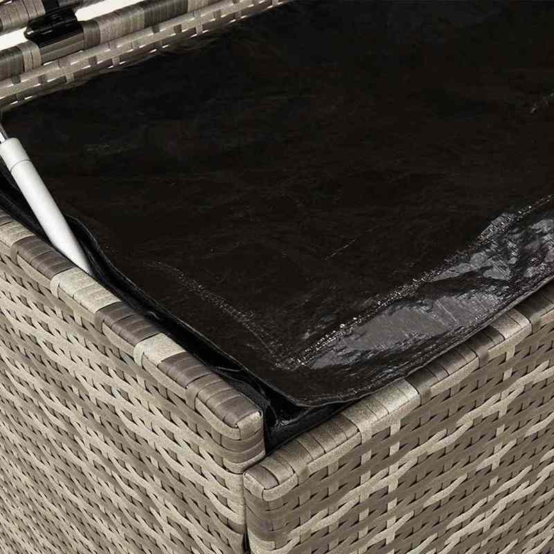 Opbergbox Tuin – Tuinkussenbox – Tuinkist – Kussenbox – Tuinopbergbox – Poly Rattan – Weerbestendig – Met Wieltjes – 110x55x73 cm – Mobiel en Duurzaam