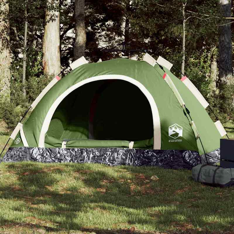 3-Persoons Tent – Camping Tent – Kampeertent – Buitentent – Lichtgewicht Tent – Groen – Snel Op Te Zetten – Waterafstotend Polyester