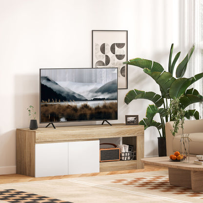 Tv Meubel – Televisiekast – Tv Kast – Mediameubel – Dressoir – Natuurlijke Houtlook – 140x40x48 cm – Zonder Elektriciteit