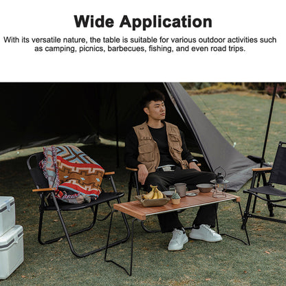 Campingtafel – Inklapbare Tafel – Outdoor Tafel – Picknicktafel – Vouwtafel – Modulair Ontwerp – Houten Tafelblad
