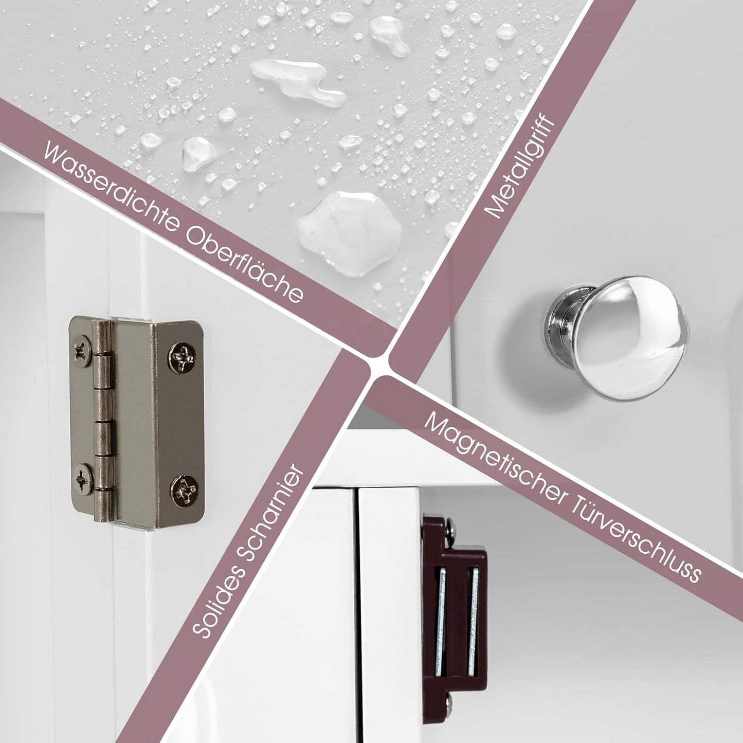 Dressoir – Buffetkast – Opbergkast – Keukenkast – Ladekast – Wit – Hout – 116x40x82 cm – Met Deuren En Lades