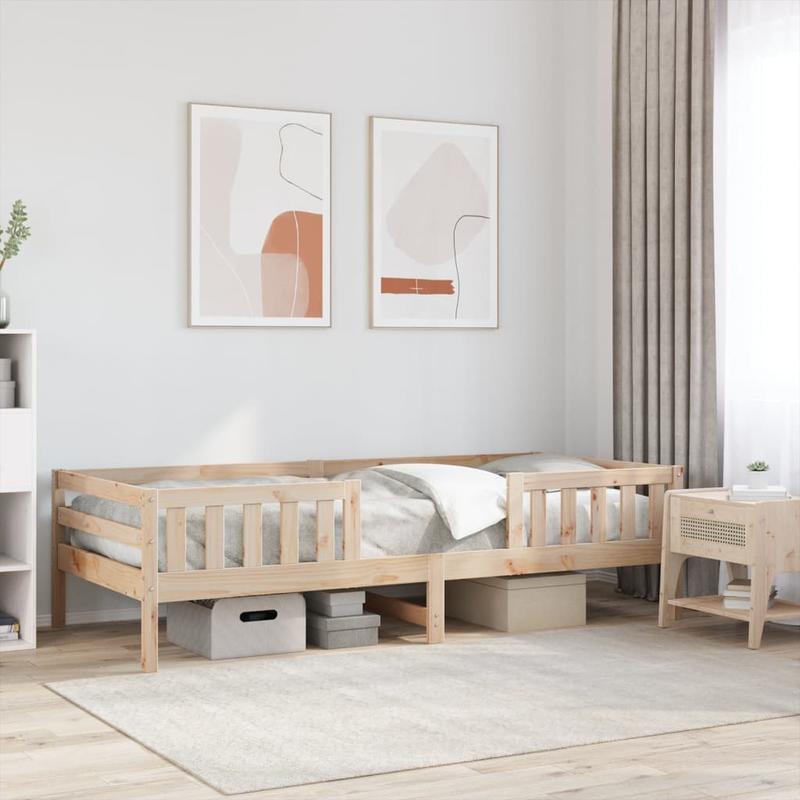 Bedframe – Ledikant – Eenpersoonsbed – Slaapkader – Houten Bed – Massief Dennenhout – Afmeting 80x200 cm – Eenvoudig te Monteren