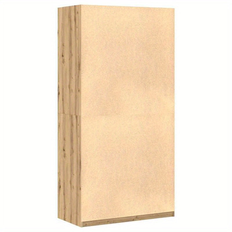 Kledingkast – Kledingrek – Garderobekast – Kledingopberger – Kledingmeubel – Bewerkt Hout – Compact 100x50x200 cm – Freestanding & Lichtgewicht