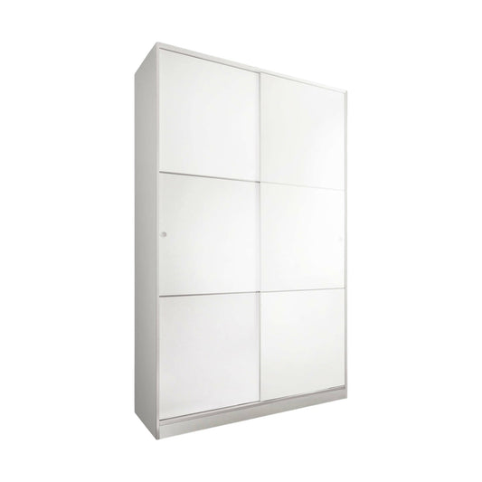Wardrobe 2 in Front of Dnoce, Bedroom Closet, Furniture with 4 Shelves And Clothes Rail, 120X50H200 Cm, Available in 4 Colors