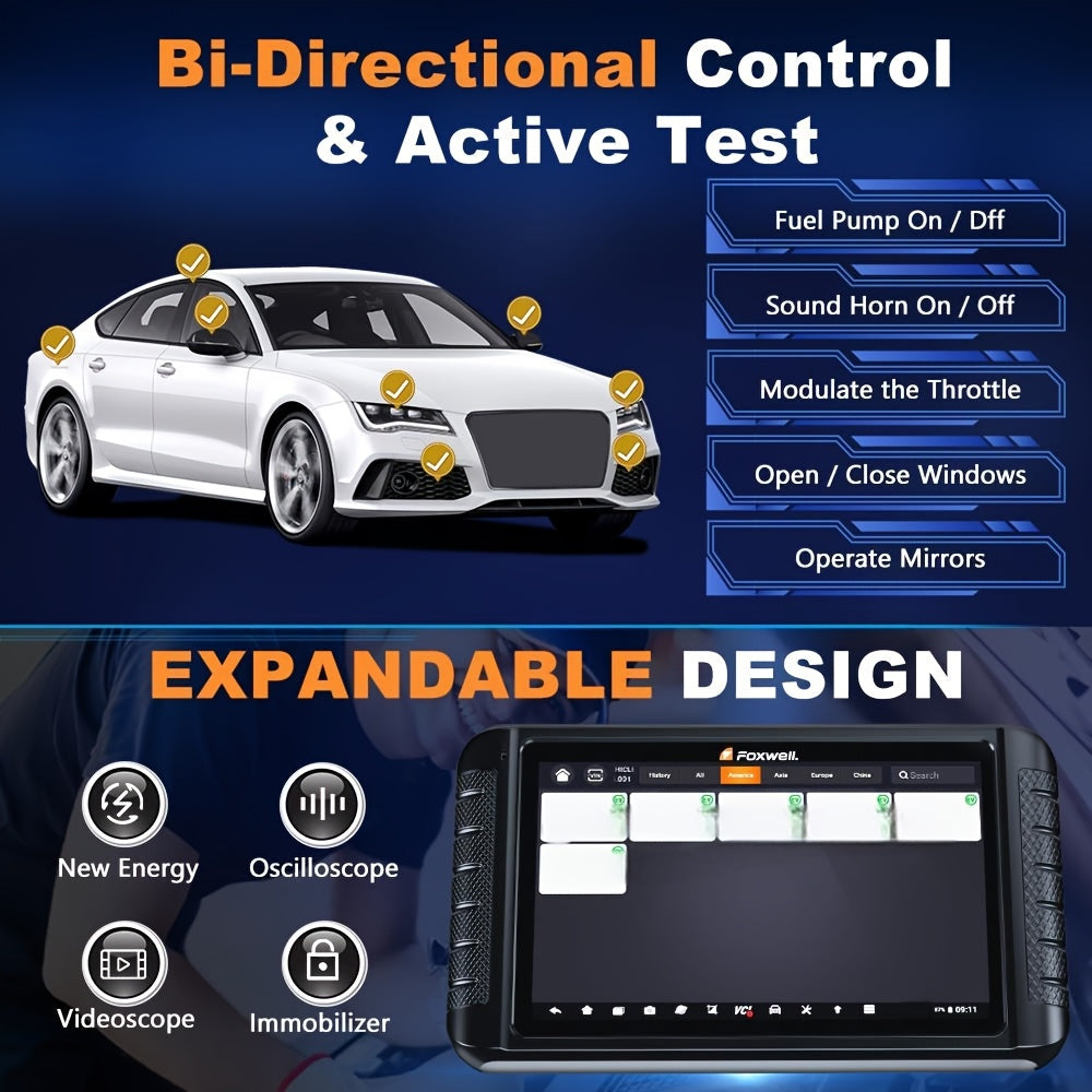 OBD2 Diagnoseapparaat – Autoscanner – Auto Diagnosetool – Foutcode Lezer – Auto Scanner – Draadloos Met USB Stroomvoorziening – 35+ Resetfuncties & Gratis Updates