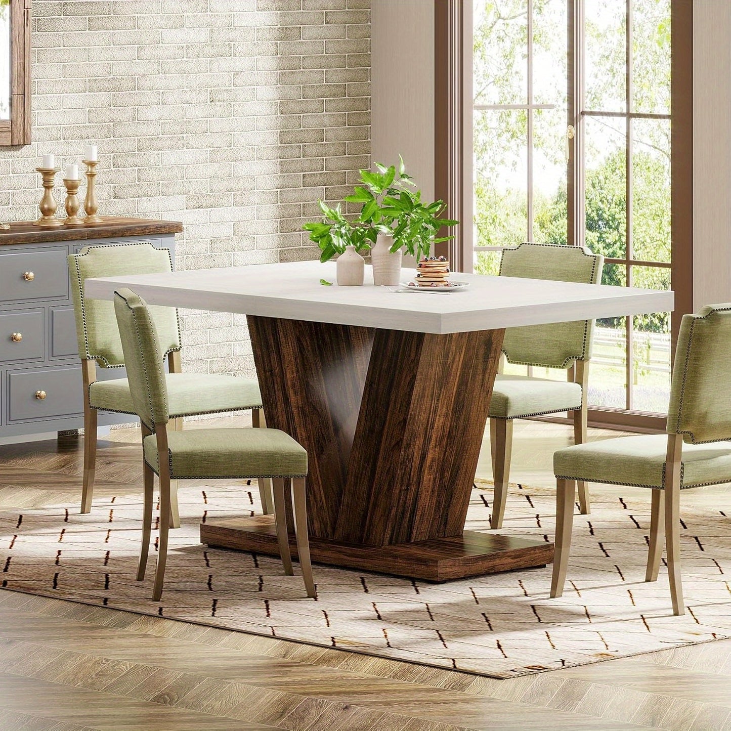 Eettafel – Tafel – Dining Table – Eetkamertafel – Keukentafel – Witbruin Design – Geschikt Voor 4 Personen – Stevig Houten Onderstel