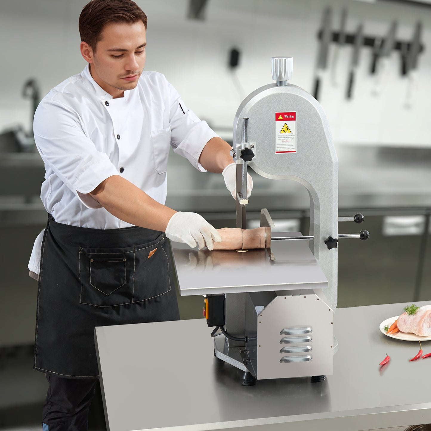 Elektrische Bottenzaag – Vleessnijder – Bottenzaagmachine – Vleeszaag – Professionele Vleessnijder – 1800W Krachtige Motor – Max. Snijdikte 180 mm