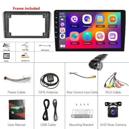 Touchscreen Radio – Multimediaspeler – Autostereo – GPS Navigatie – Android Auto – 9-Inch HD Scherm – Draadloos CarPlay & AHD Achteruitrijcamera met DVR