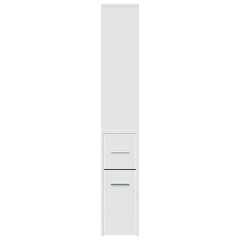 Badkamerkast – Badkamermeubel – Opbergkast – Kolomkast – Smal Kastje – Wieltjes – Hardhouten Materiaal – Lade En Bovenplank