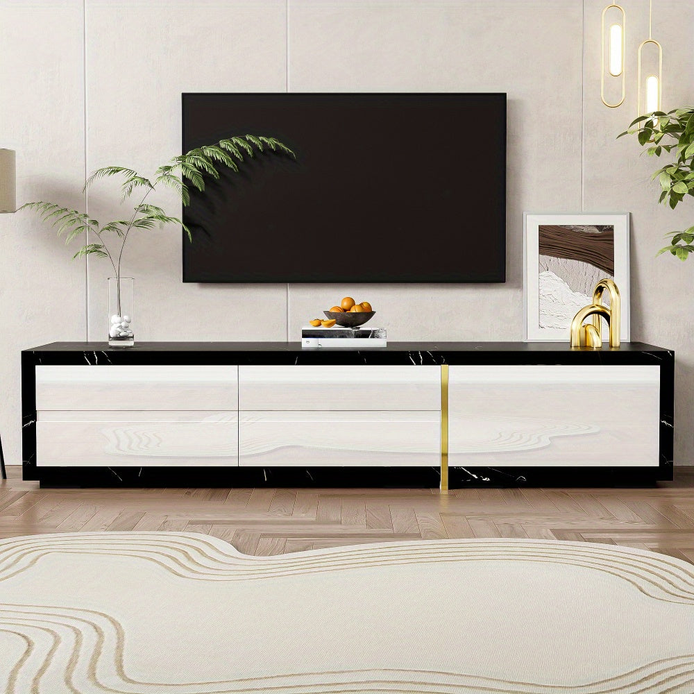 This TV Stand, Adjustable in Length from 140 to 260 Cm, Offers Flexibility to Fit Your Space. It Features a Rotating Function And Merges Contemporary Design with Practical Use, Enhancing The Style of Your Living Room While Se
