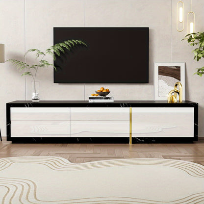 This TV Stand, Adjustable in Length from 140 to 260 Cm, Offers Flexibility to Fit Your Space. It Features a Rotating Function And Merges Contemporary Design with Practical Use, Enhancing The Style of Your Living Room While Se