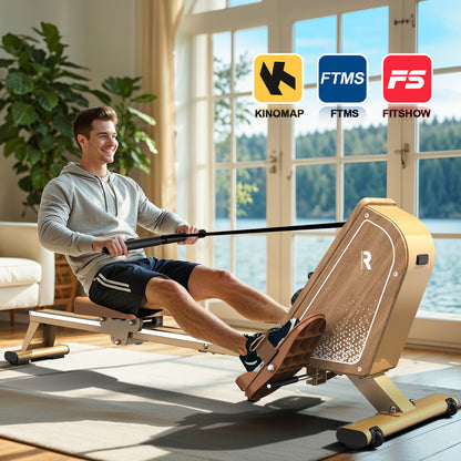 Roeitrainer – Roeimachine – Fitnessapparaat – Thuisgym – Compacte Roeimachine – Magnetische Weerstand 16 Niveaus – Draadloze Monitor – Grijs