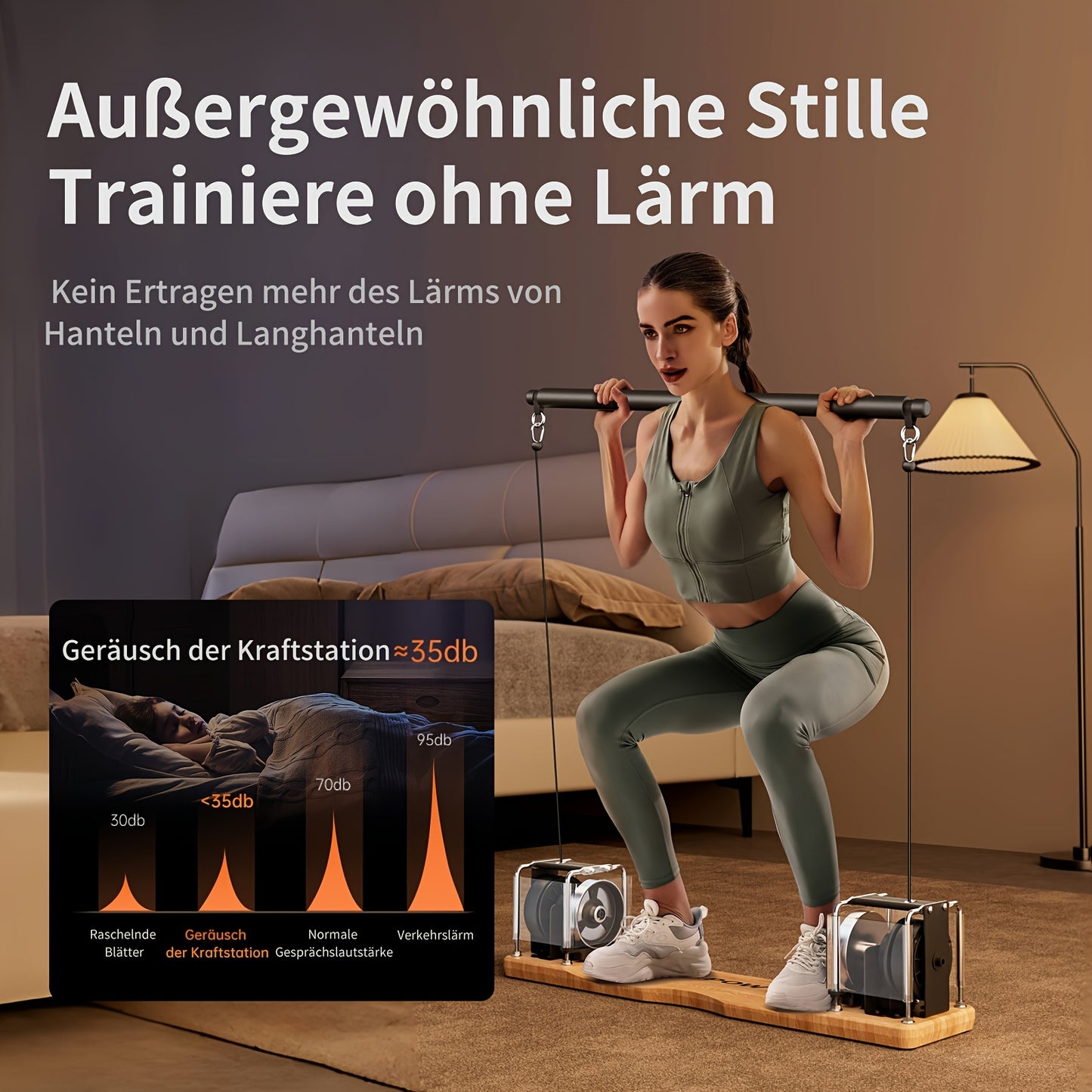 Multi-Functional Strength Training Device – Home Fitness Equipment with Resistance Bands, Handles, and Pedals for Full-Body Workouts, Core Strengthening, and Muscle Toning, Sleek Workout Equipment | Sturdy Construction, Gym
