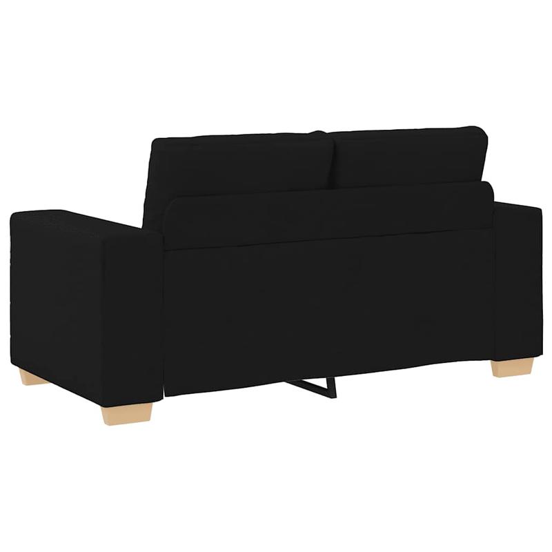 Tweezitter Bank – 2-Zits Sofa – Loveseat – Zetel – Bankstel – Zwart – Compact 47 Inch – Hardhouten Frame & Brandwerend