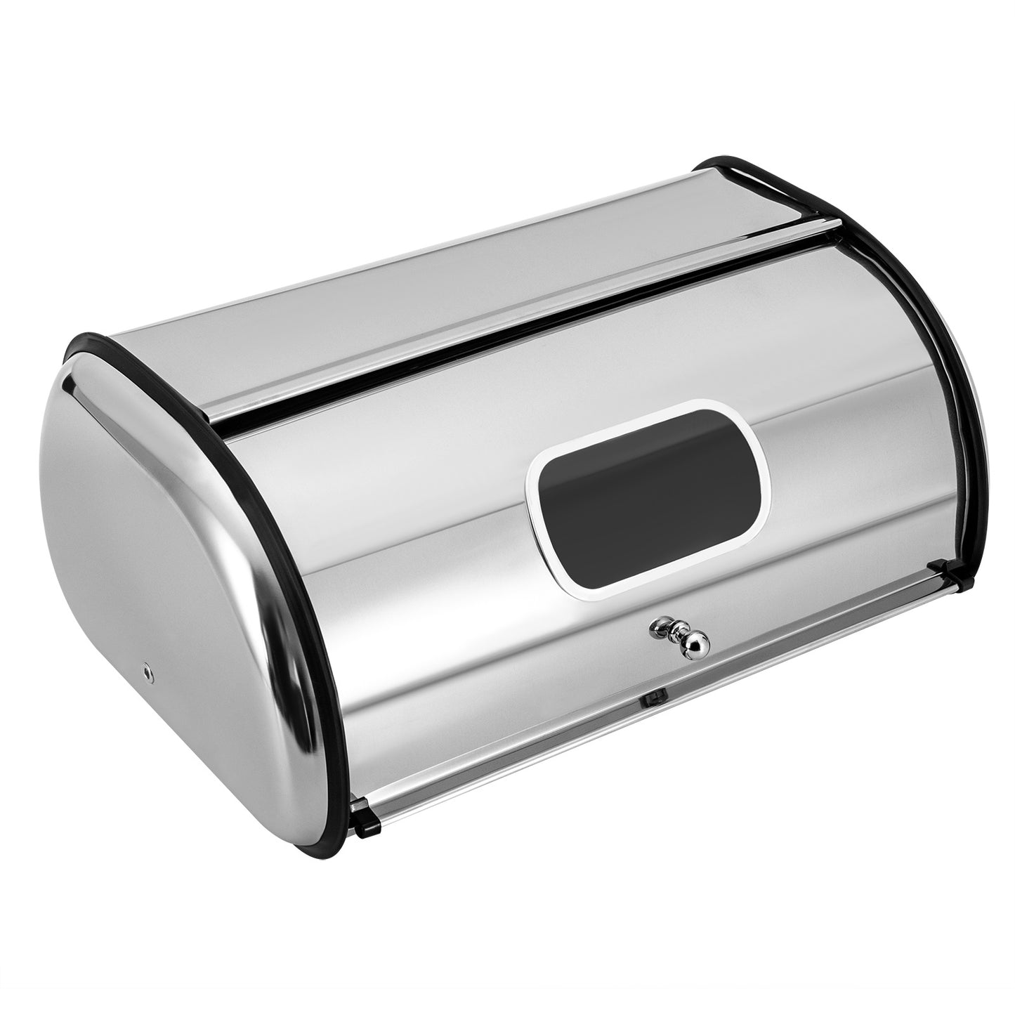 Bestekbak – Opbergbox – Besteklade – Organizer – Broodtrommel – RVS 410 Roestvrij Staal – Ventilatiegaten – Rollend Deksel – 10 Liter Capaciteit – Ovaal Modern Design