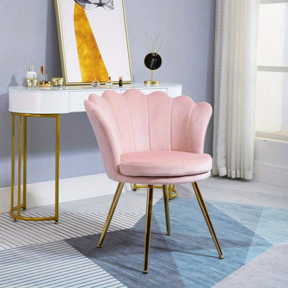 Loungefauteuil – Loungestoel – Relaxfauteuil – Armstoel – Fauteuil – Roze Velvet – Ergonomisch Ontwerp – Stevig Metalen Frame