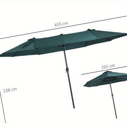 Patio Parasol – Tuin Parasol – Terras Parasol – Balkon Parasol – Zonnescherm – Groot Formaat 460x270 cm – Windbestendig ABS Frame