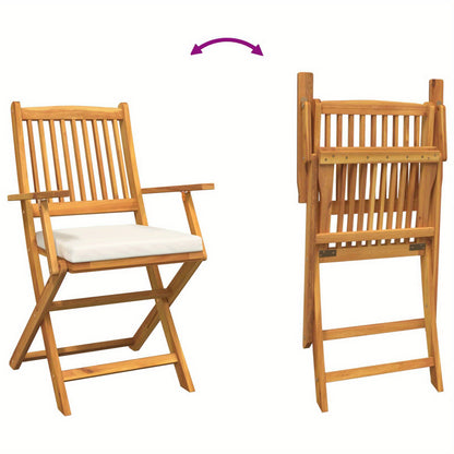Tuinstoelen – Klapstoelen – Vouwstoelen – Balkonstoelen – Tuinmeubelen – Acaciahout – Set van 2 – Comfortabele Zit met Rugleuning – Weerbestendig & Ruim Zitvlak