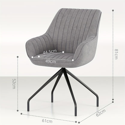 Draaifauteuil – Fauteuil – Lounge Stoel – Draaistoel – Relaxstoel – Velvetlook Stoffering – Met Armleuningen – 360 Graden Draaibaar – Stevig Metalen Onderstel